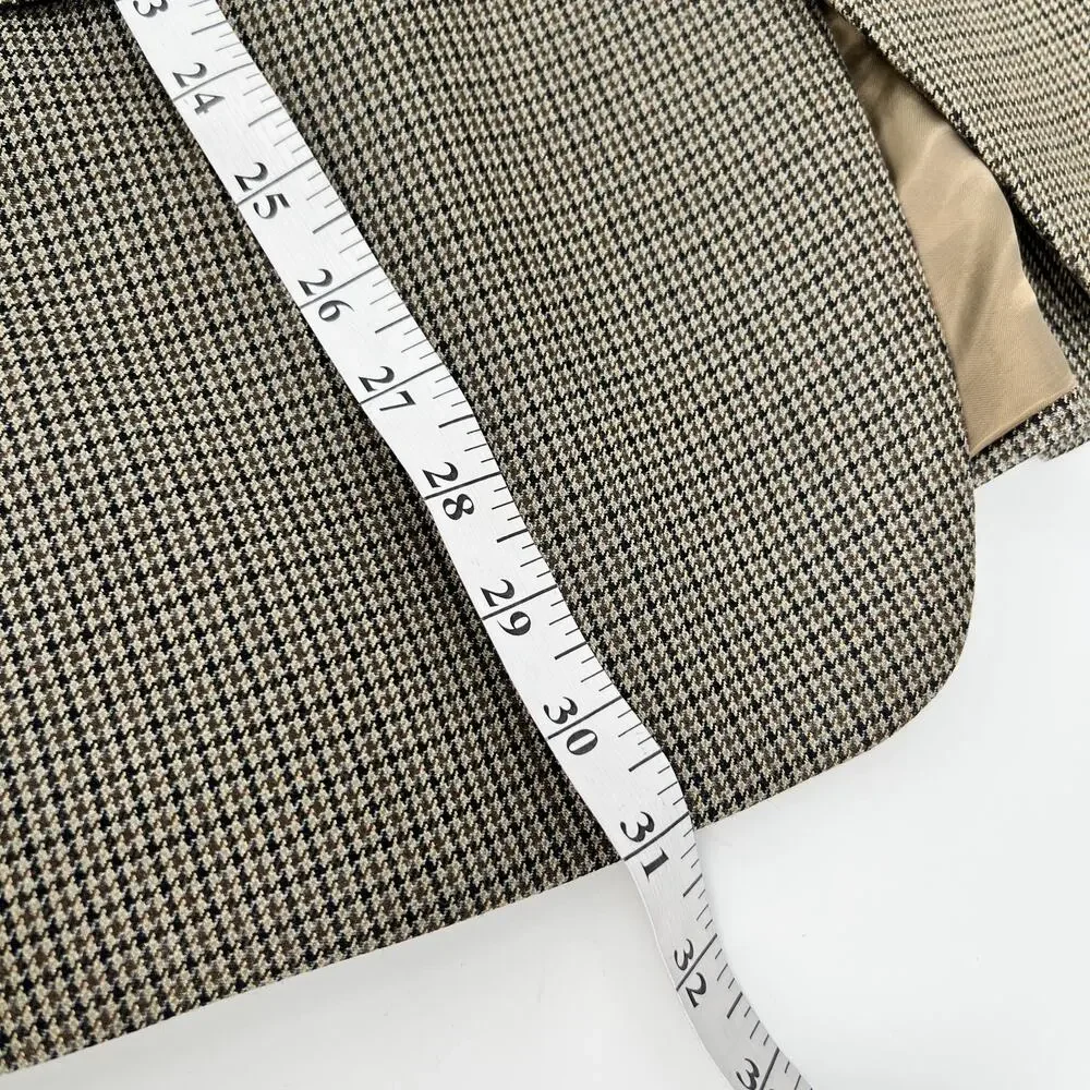Lauren Ralph Lauren Men’s Sport Coat Blazer L 44R Brown Houndstooth Two Button